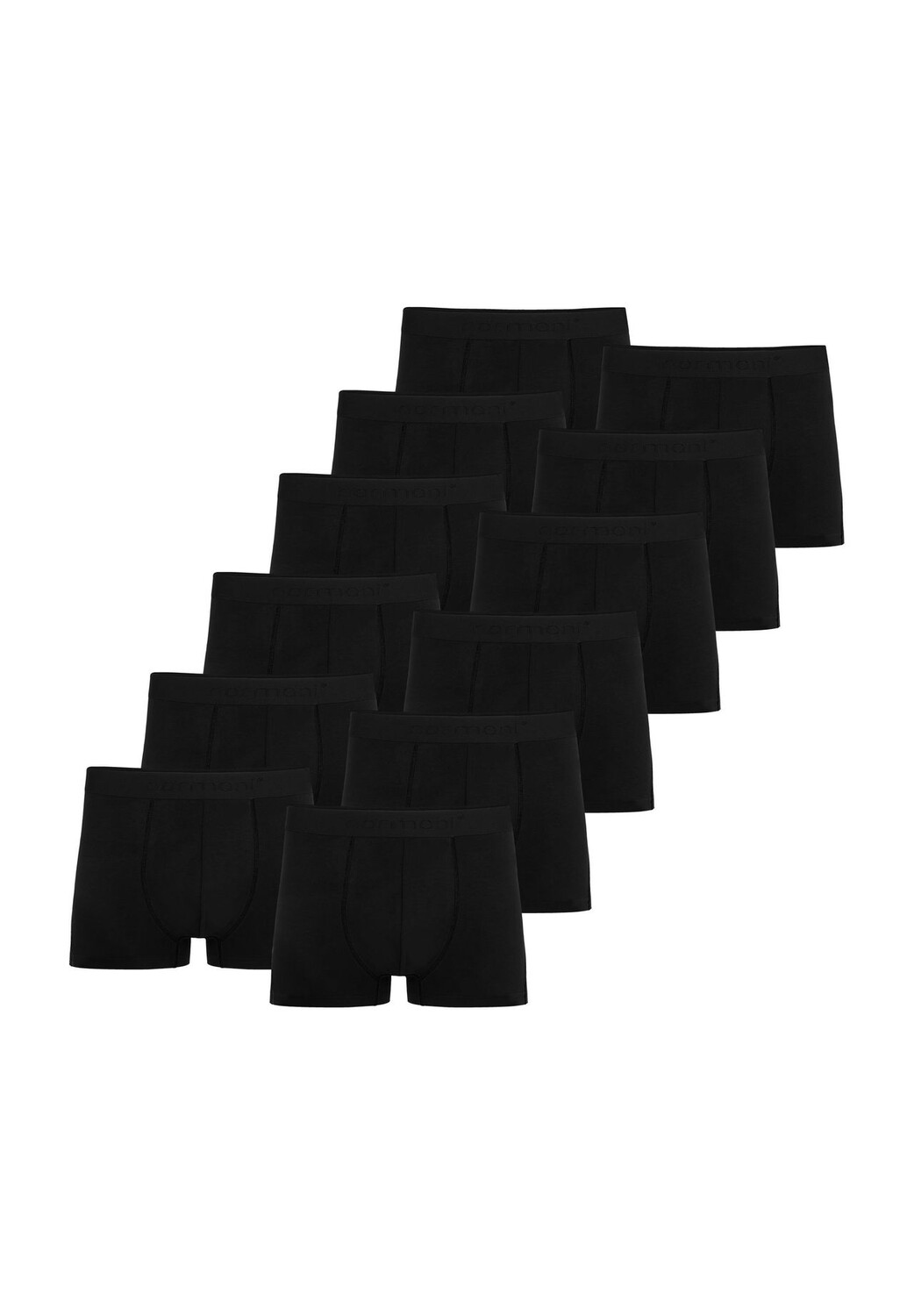 12 мужских хлопковых боксеров normani, черный
12 мужских хлопковых боксеров normani, черный