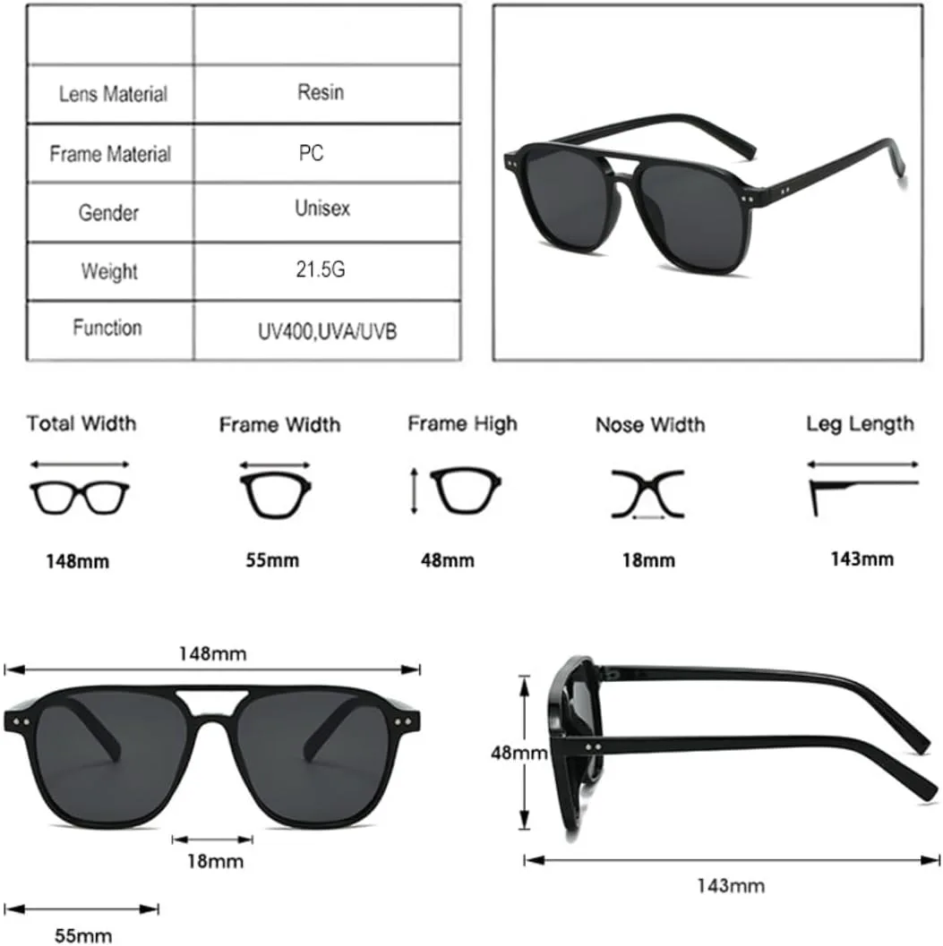 Мужские солнцезащитные очки Retro Rivets с двойной перемычкой, модные женские солнцезащитные очки класса люкс с защитой от УФ-излучения UV400 UATXTAU, Leopard Tea
Мужские солнцезащитные очки Retro Rivets с двойной перемычкой, модные женские солнцезащитные очки класса люкс с защитой от УФ-излучения UV400 UATXTAU, Leopard Tea