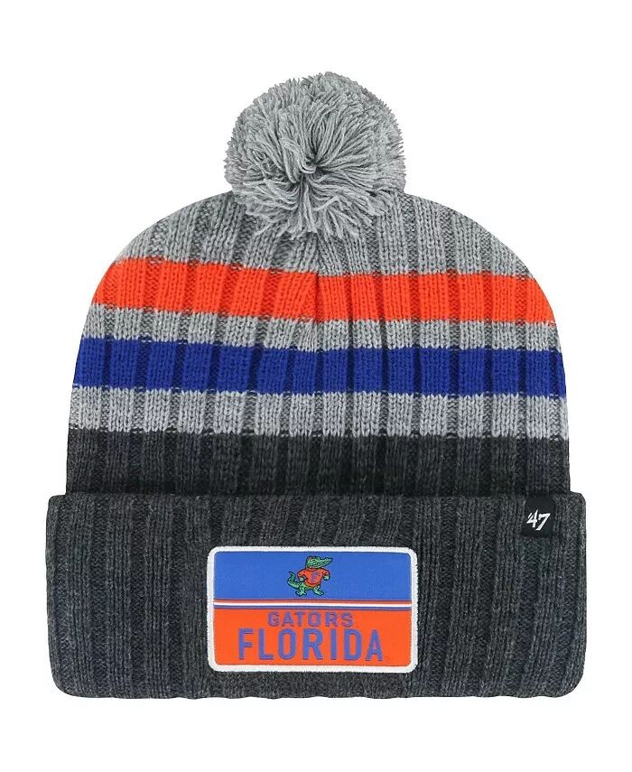 Мужская темно-серая вязаная шапка Florida Gators Stack в полоску с манжетами и помпоном '47 Brand, серый
Мужская темно-серая вязаная шапка Florida Gators Stack в полоску с манжетами и помпоном '47 Brand, серый