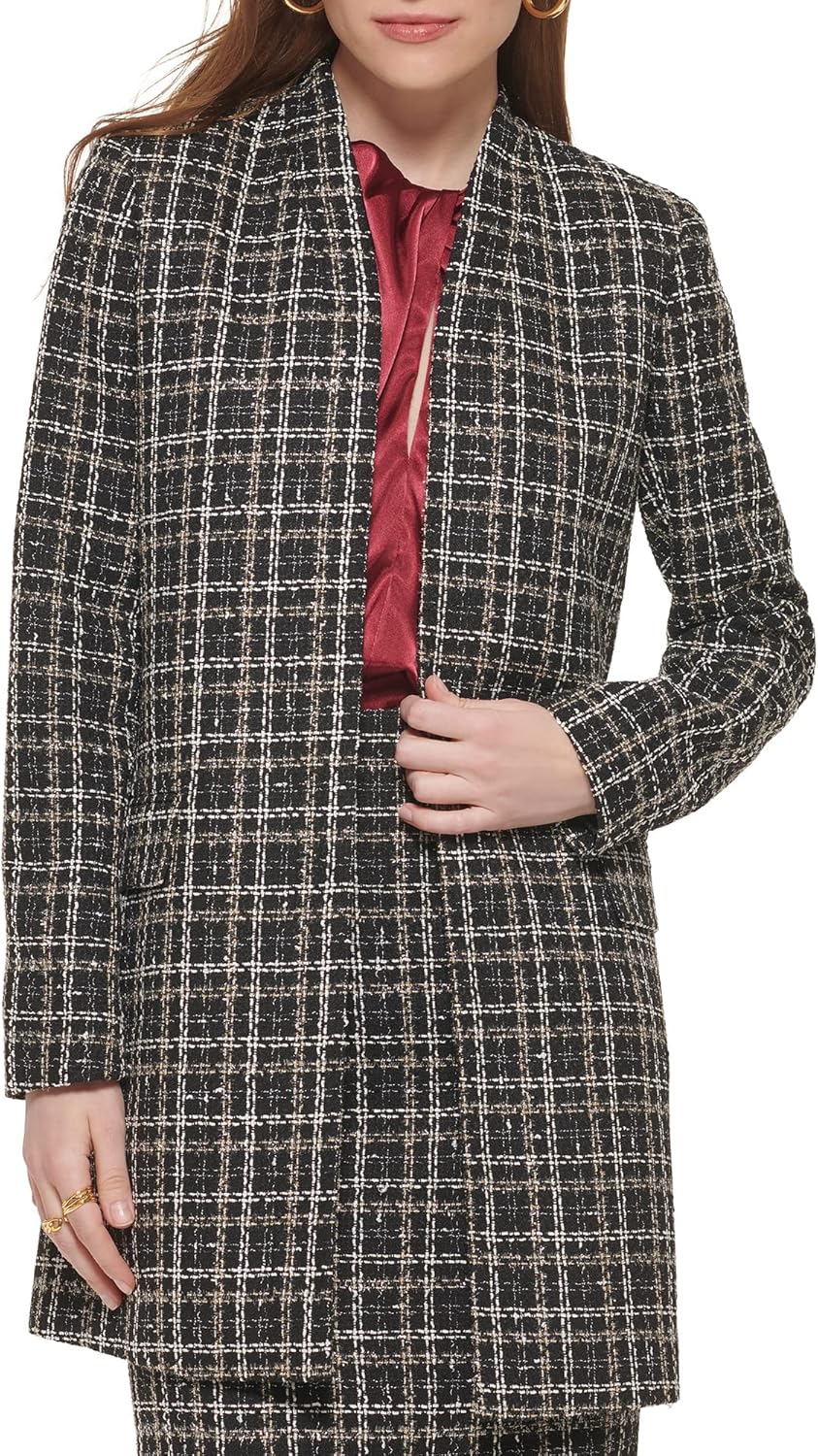 Женский длинный пиджак Calvin Klein с открытым передом, Black Multi
Женский длинный пиджак Calvin Klein с открытым передом, Black Multi