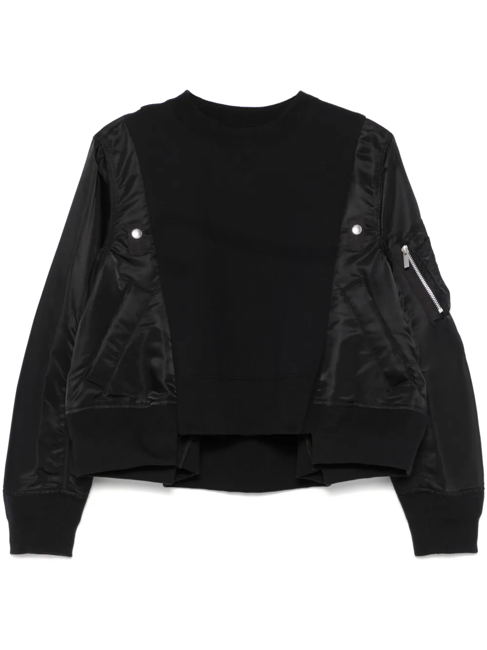 Толстовка со вставками Sacai, черный
Толстовка со вставками Sacai, черный