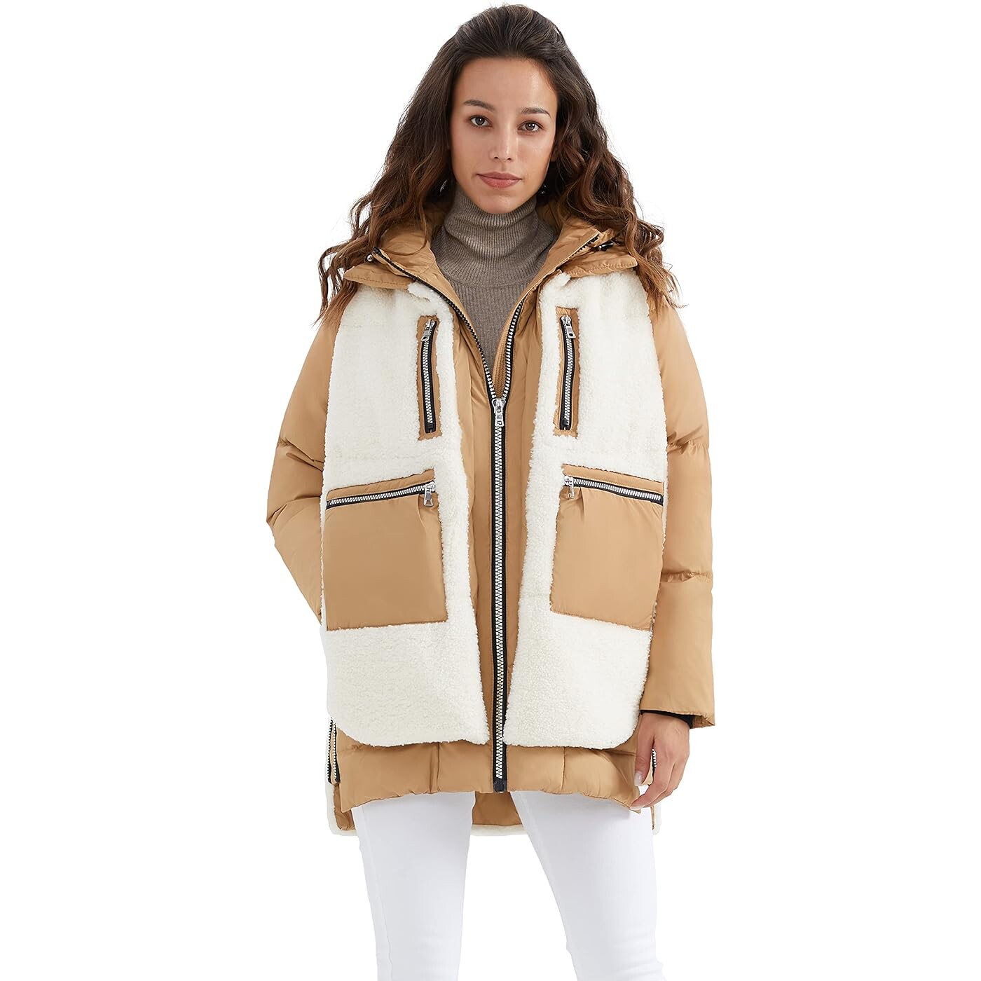 Пуховик Orolay Women's Short Hooded Stand Collar Winter, бежевый/кремовый
Пуховик Orolay Women's Short Hooded Stand Collar Winter, бежевый/кремовый