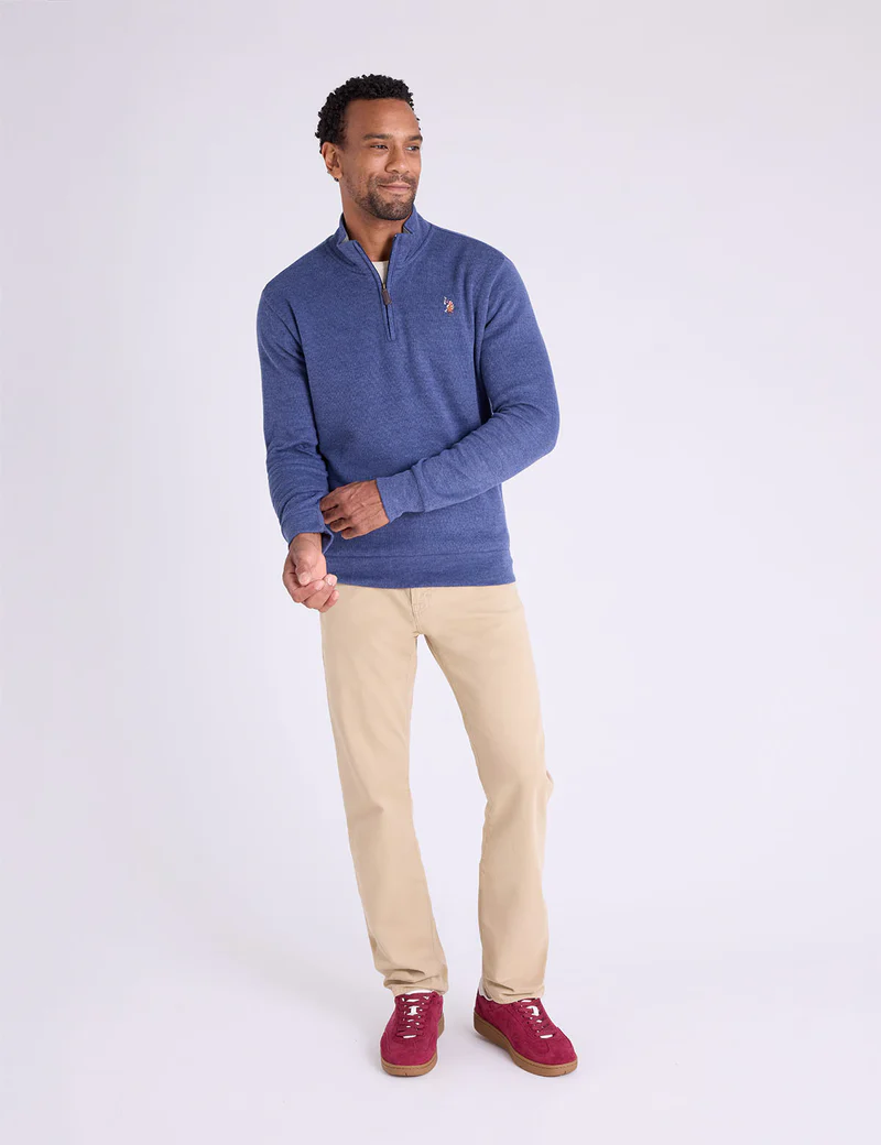 Пуловер U.S. Polo Assn 1/4 Zip Mock Neck Flatback, синий
Пуловер U.S. Polo Assn 1/4 Zip Mock Neck Flatback, синий