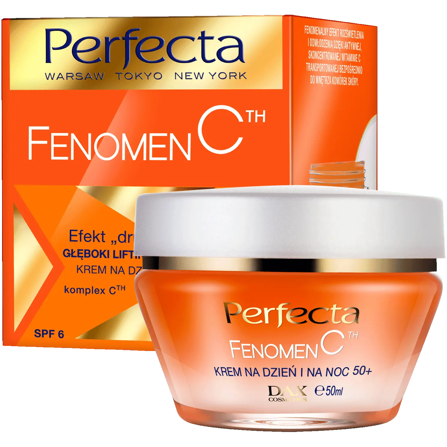 Perfecta Fenomen C Дневной и ночной крем для лица 50+, 50 мл
Perfecta Fenomen C Дневной и ночной крем для лица 50+, 50 мл