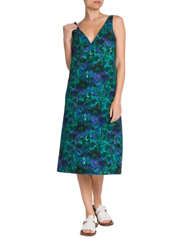 Платье миди daisies Plan C с v-образным вырезом, зеленый
Платье миди daisies Plan C с v-образным вырезом, зеленый