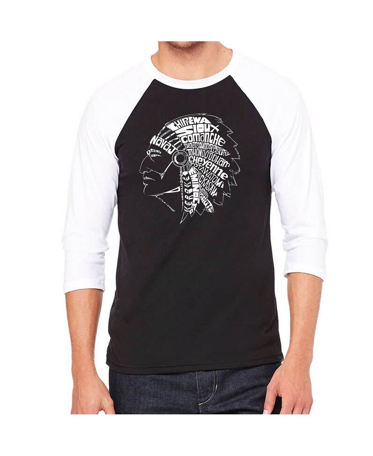 Мужская футболка с изображением реглан word art коренных американцев LA Pop Art, черный
Мужская футболка с изображением реглан word art коренных американцев LA Pop Art, черный