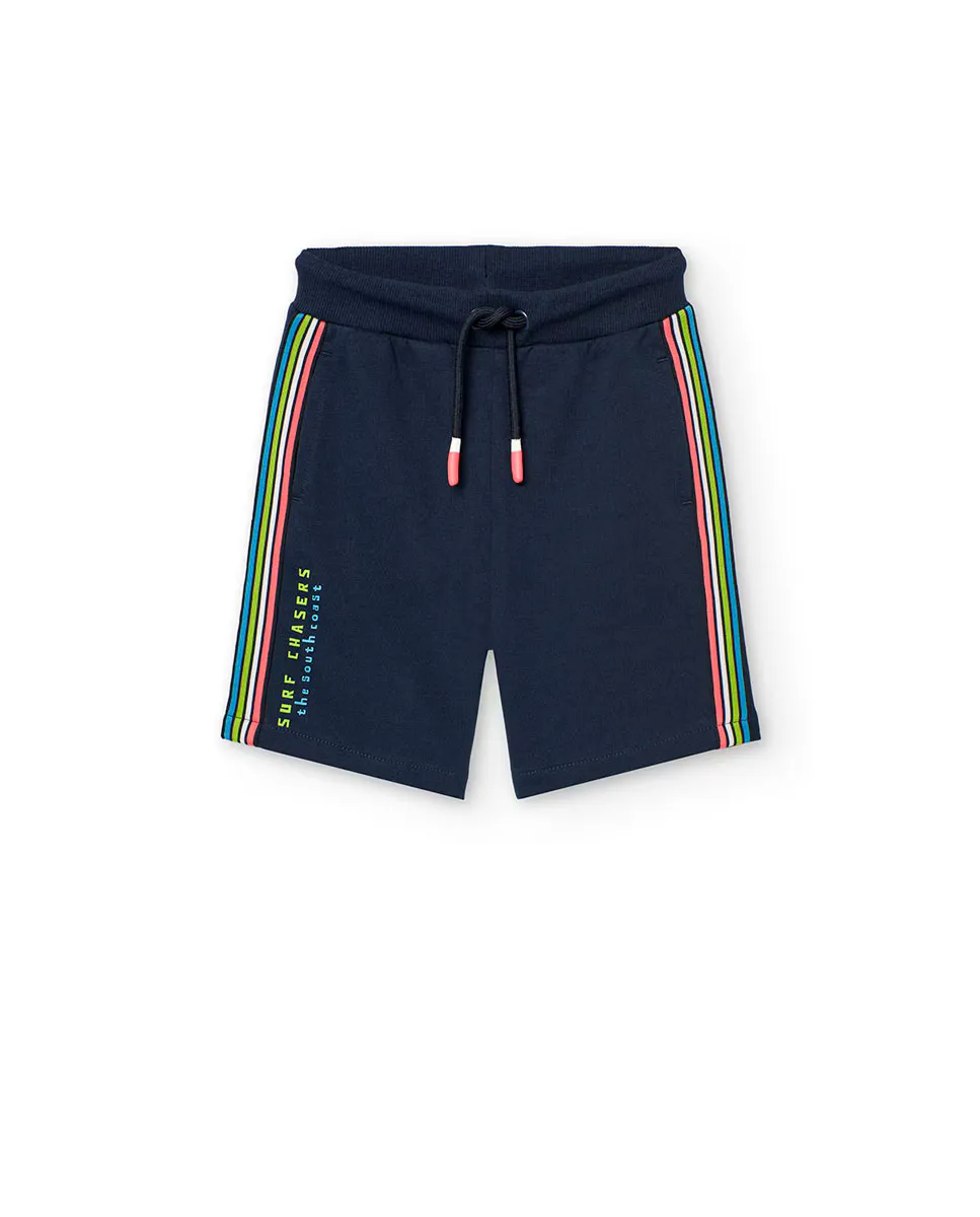 Детские хлопковые бермуды со шнурком для регулировки Boboli, темно-синий
Детские хлопковые бермуды со шнурком для регулировки Boboli, темно-синий