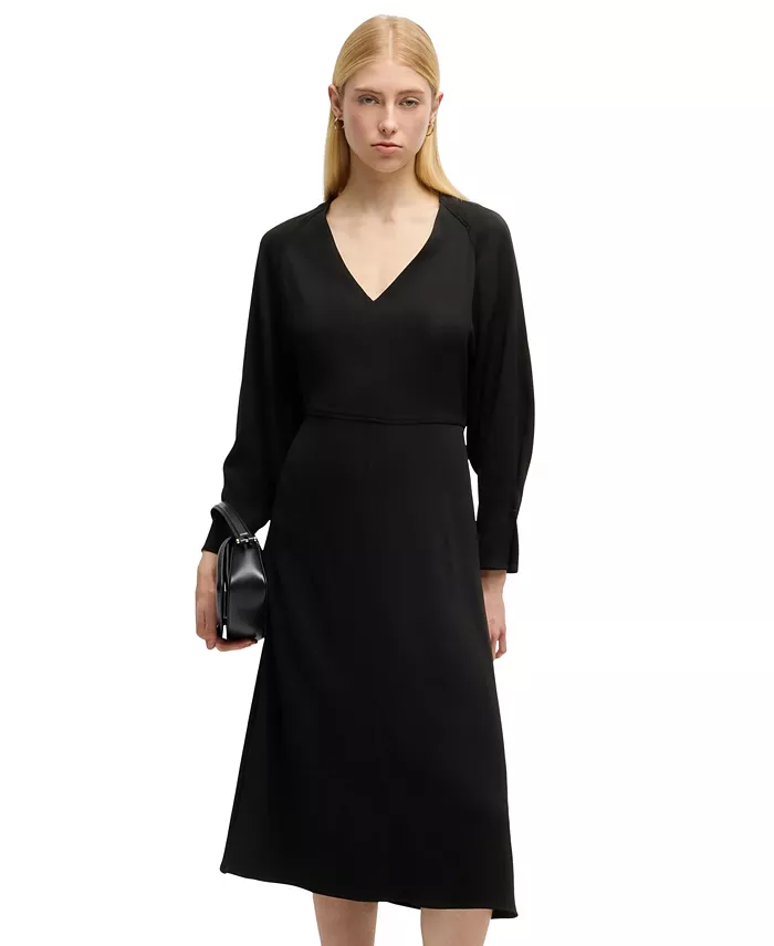 Женское платье свободного кроя с V-образным вырезом Hugo Boss, черный
Женское платье свободного кроя с V-образным вырезом Hugo Boss, черный