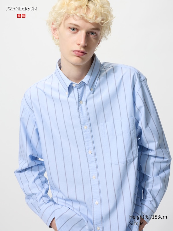 Оверсайз оксфордская рубашка (в полоску) Uniqlo, 60 light blue
Оверсайз оксфордская рубашка (в полоску) Uniqlo, 60 light blue