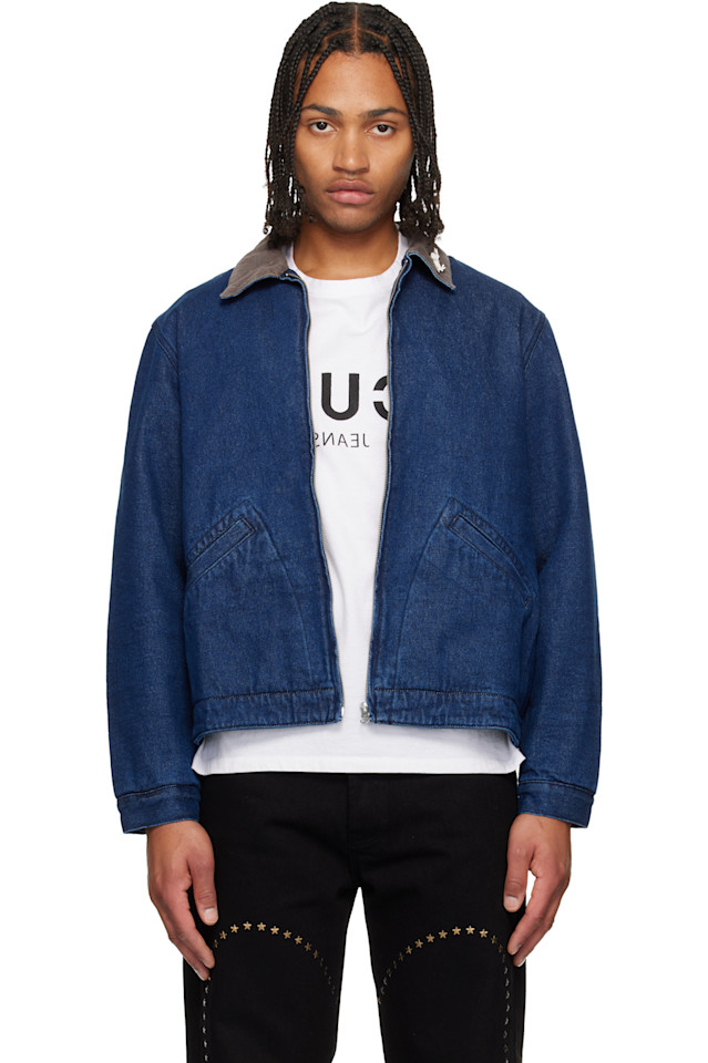 Carne Bollente Джинсовая куртка с изображением синего мотоциклиста-кролика
Carne Bollente Джинсовая куртка с изображением синего мотоциклиста-кролика