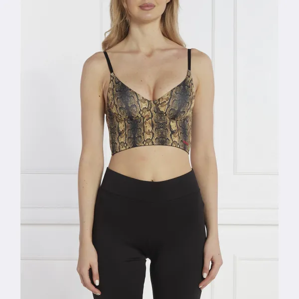 Укороченный топ с принтом Hugo, коричневый
Укороченный топ с принтом Hugo, коричневый