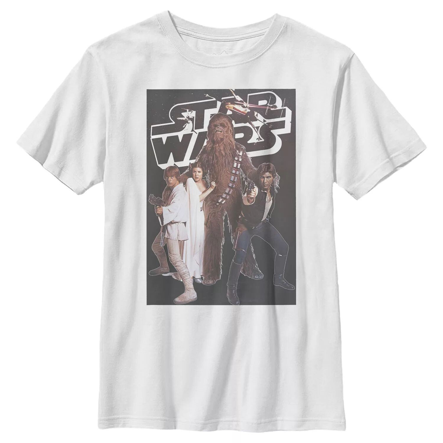 Винтажная групповая футболка с графическим плакатом и плакатом для мальчиков 8–20 лет Star Wars
Винтажная групповая футболка с графическим плакатом и плакатом для мальчиков 8–20 лет Star Wars
