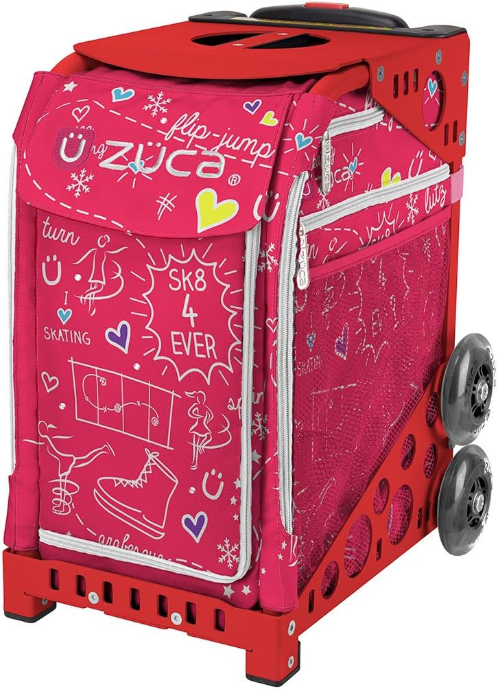 Спортивная сумка ZUCA SK8 Pink с красной рамой и мигающими колесами
Спортивная сумка ZUCA SK8 Pink с красной рамой и мигающими колесами