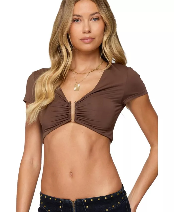 Женский укороченный топ Jazzi U Ring Edikted, коричневый
Женский укороченный топ Jazzi U Ring Edikted, коричневый