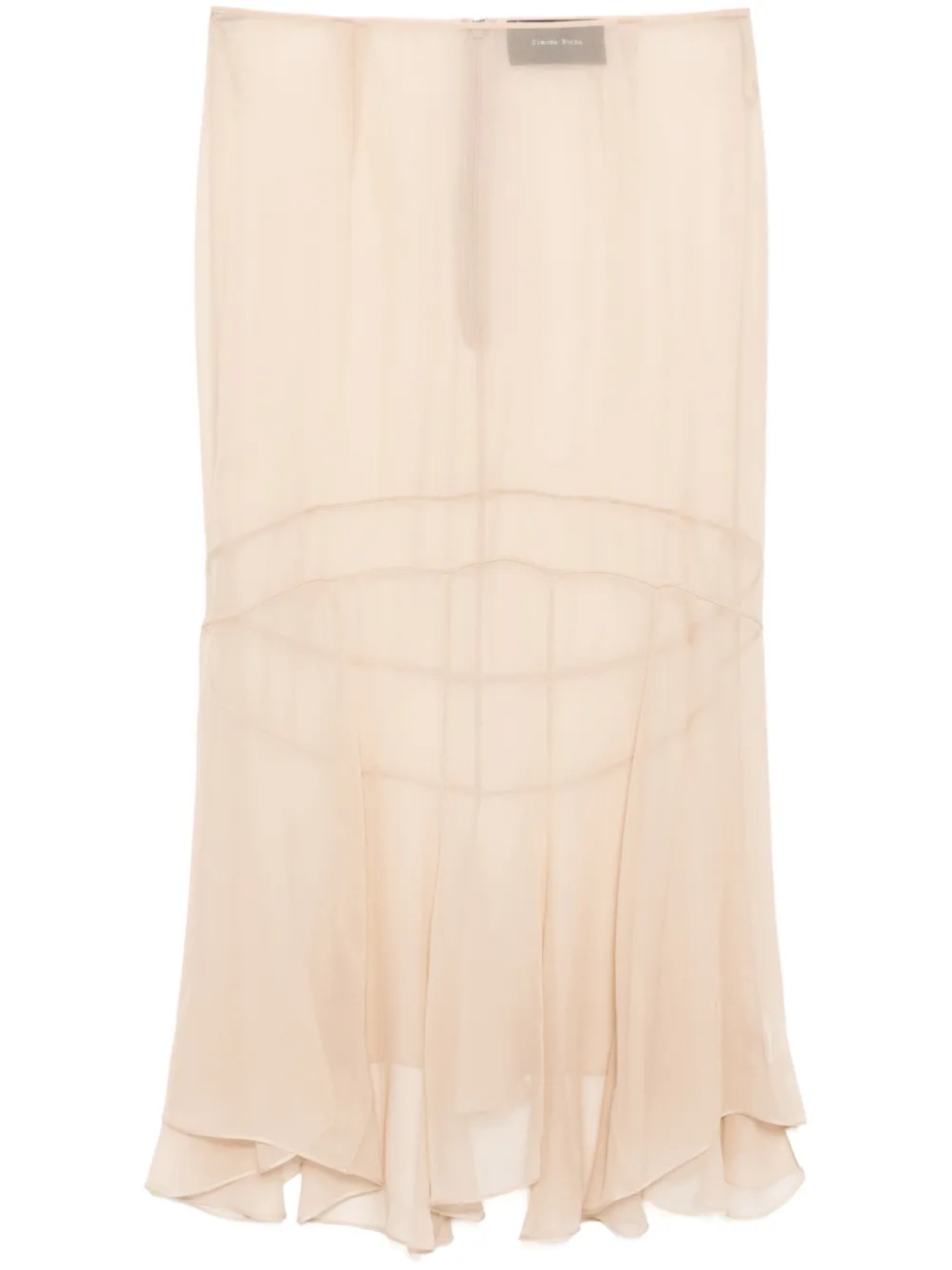 Simone Rocha юбка миди со швами, нейтральный 
Simone Rocha юбка миди со швами, нейтральный