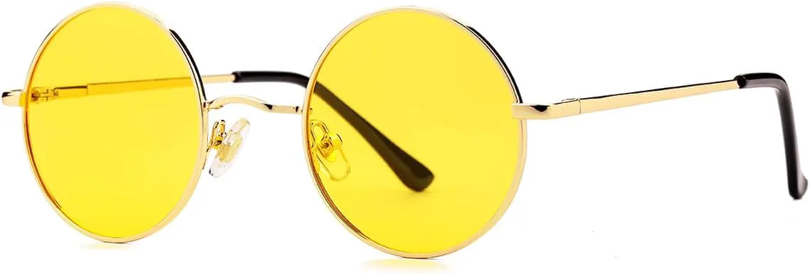 Поляризованные круглые солнцезащитные очки Gleyemor для мужчин и женщин в стиле хиппи, маленькие круглые очки с красными и желтыми линзами, 02 Gold/Clear Yellow
Поляризованные круглые солнцезащитные очки Gleyemor для мужчин и женщин в стиле хиппи, маленькие круглые очки с красными и желтыми линзами, 02 Gold/Clear Yellow