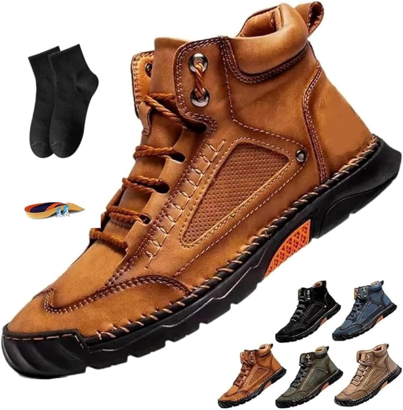 Мужские кожаные ботинки NoworFewer, ортопедическая обувь для мужчин, удобные мужские кожаные ботинки ручной работы - водонепроницаемые, с поддержкой свода стопы, с просторным носком, кожаная обувь для улицы, коричневый
Мужские кожаные ботинки NoworFewer, ортопедическая обувь для мужчин, удобные мужские кожаные ботинки ручной работы - водонепроницаемые, с поддержкой свода стопы, с просторным носком, кожаная обувь для улицы, коричневый