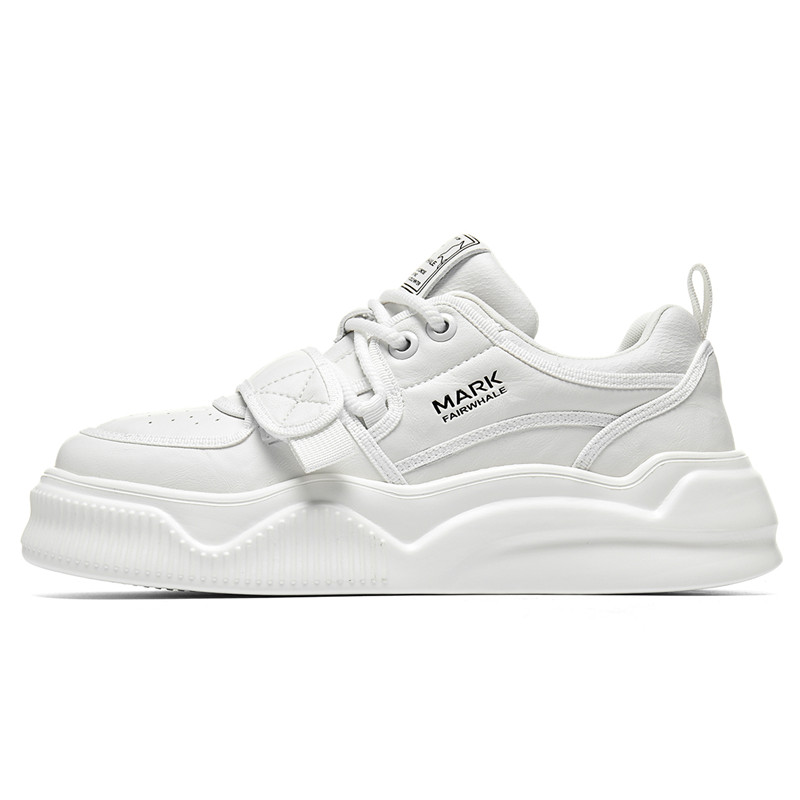 FAIRWHALE Легкие низкие скейтерские кроссовки для мужчин с эффектом увеличения роста белые, цвет White 
FAIRWHALE Легкие низкие скейтерские кроссовки для мужчин с эффектом увеличения роста белые, цвет White