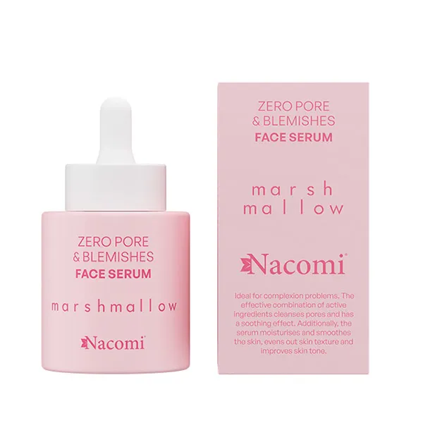 Сыворотка для лица против пор Marshmallow Nacomi, 30 ml
Сыворотка для лица против пор Marshmallow Nacomi, 30 ml