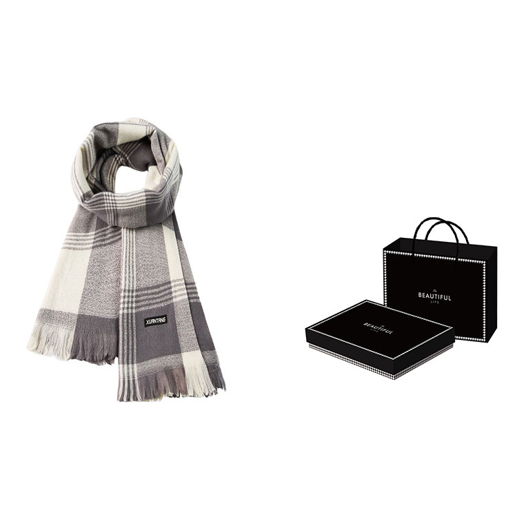 Вязаный шарф унисекс, Gray, Houndstooth Box
Вязаный шарф унисекс, Gray, Houndstooth Box