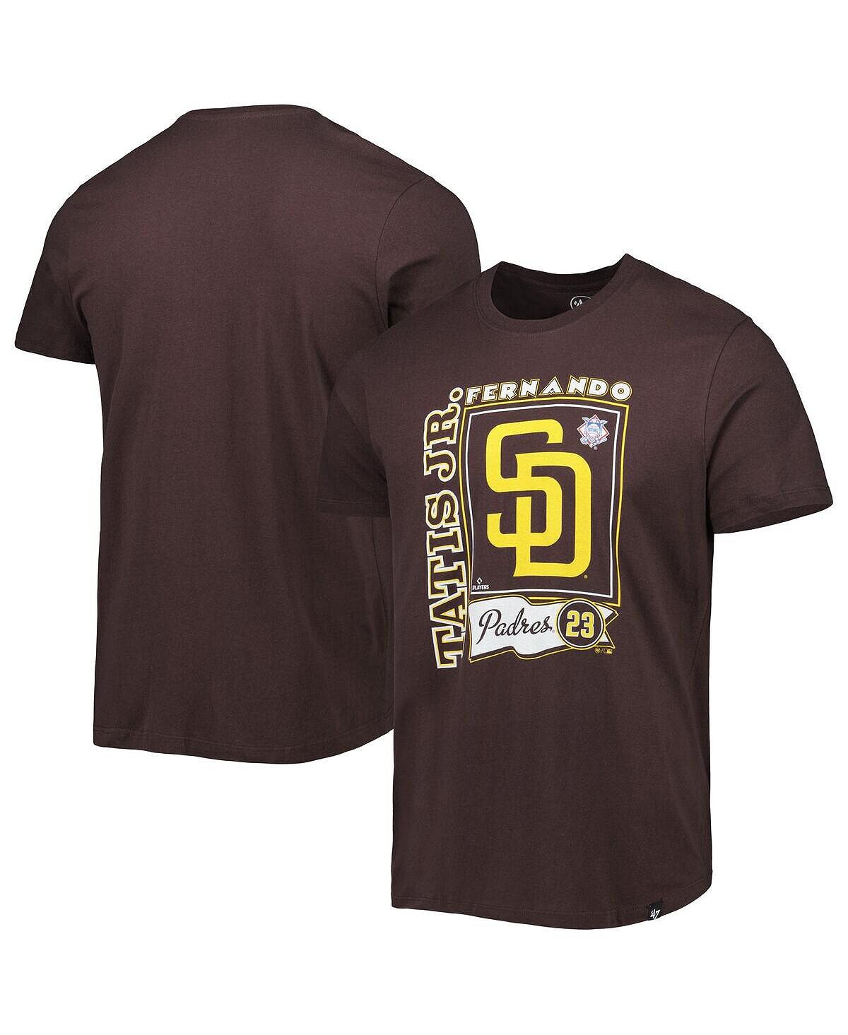Мужская коричневая футболка '47 fernando tatis jr. san diego padres super rival player '47 Brand, коричневый
Мужская коричневая футболка '47 fernando tatis jr. san diego padres super rival player '47 Brand, коричневый
