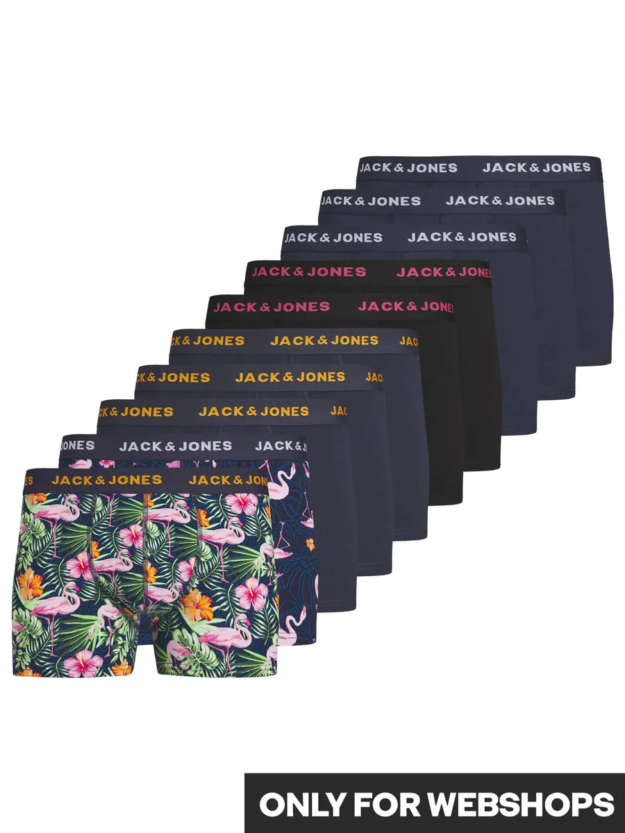 Трусы-боксеры Jack & Jones "JACFLAMINGO TRUNKS 10 PACK" (упаковка, 10 шт.), синий
Трусы-боксеры Jack & Jones "JACFLAMINGO TRUNKS 10 PACK" (упаковка, 10 шт.), синий