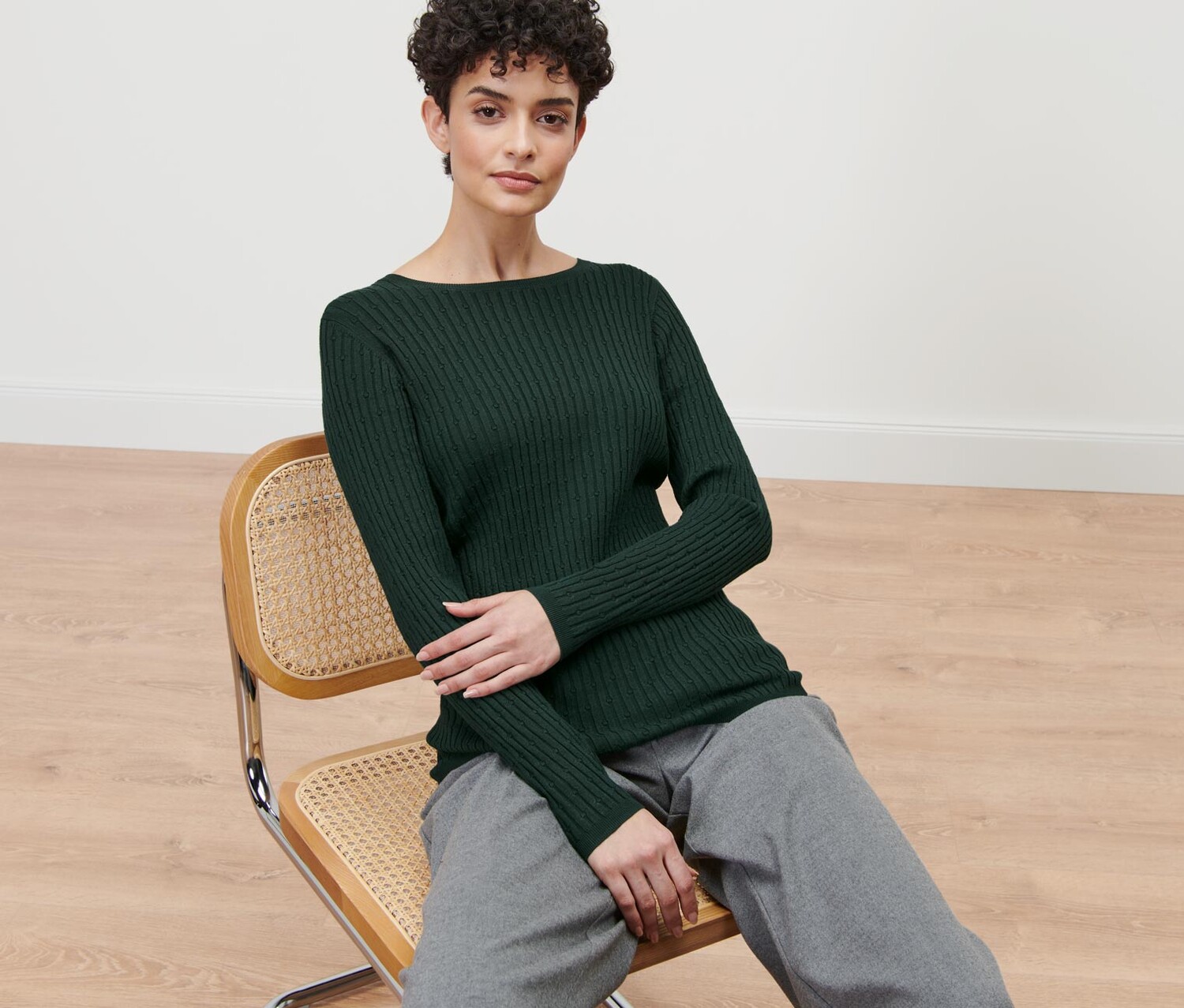 Свитер косой вязки Tchibo, темно-зеленый
Свитер косой вязки Tchibo, темно-зеленый