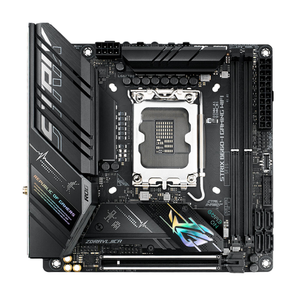 Материнская плата ASUS ROG STRIX B660-I GAMING, LGA1700, DDR5, WIFI
Материнская плата ASUS ROG STRIX B660-I GAMING, LGA1700, DDR5, WIFI