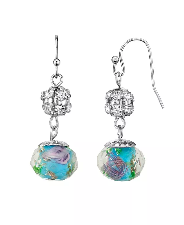 Серьги-Подвески из серебристой проволоки с бусинами цвета морской волны и розового цветка и кристаллами 2028, blue
Серьги-Подвески из серебристой проволоки с бусинами цвета морской волны и розового цветка и кристаллами 2028, blue