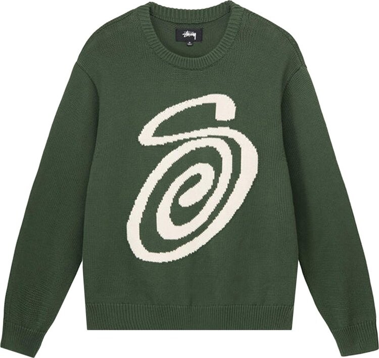 Свитер Stussy Curly S Sweater 'Green', зеленый 
Свитер Stussy Curly S Sweater 'Green', зеленый