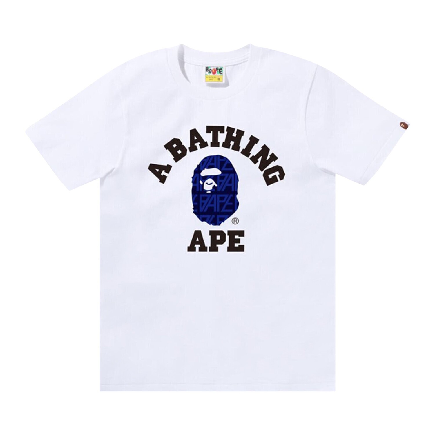 Футболка с монограммой BAPE Logo, цвет Белый/Темно-синий
Футболка с монограммой BAPE Logo, цвет Белый/Темно-синий