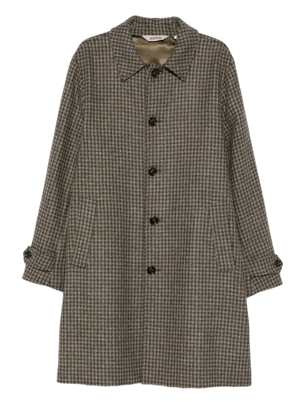 Пальто Houndstooth в ломаную клетку Aspesi, зеленый
Пальто Houndstooth в ломаную клетку Aspesi, зеленый