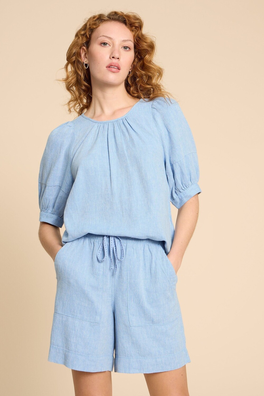 Топ Shelly из смесового льна White Stuff, синий
Топ Shelly из смесового льна White Stuff, синий