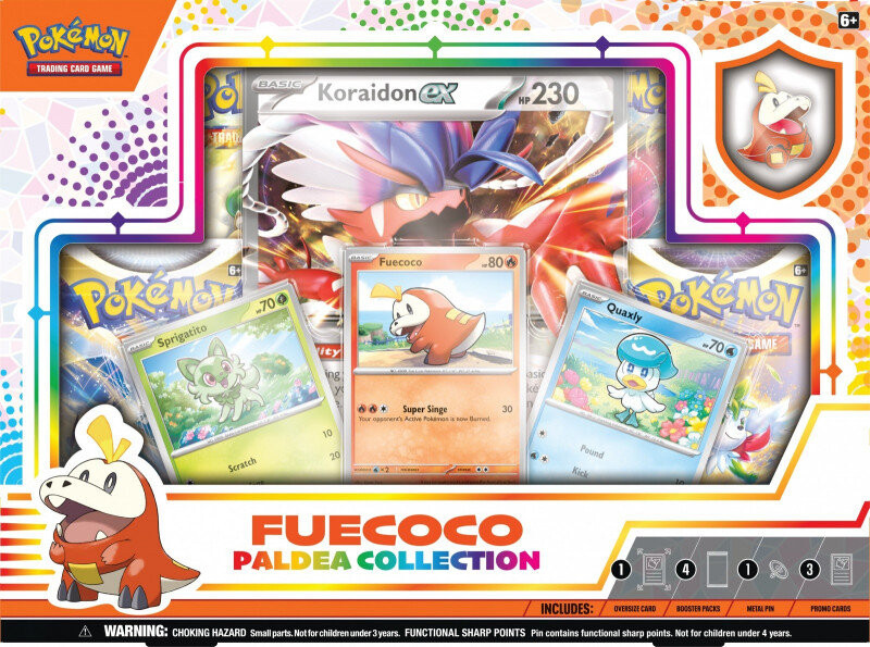 Карты Paldea Pin Box Fuecoco Pokemon
Карты Paldea Pin Box Fuecoco Pokemon