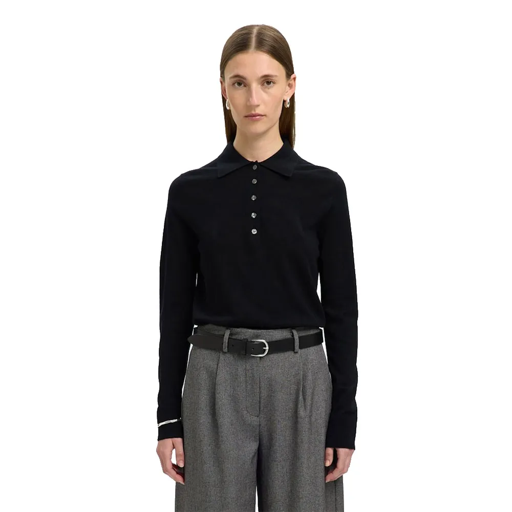 Поло с длинным рукавом Selected Thea, черный
Поло с длинным рукавом Selected Thea, черный