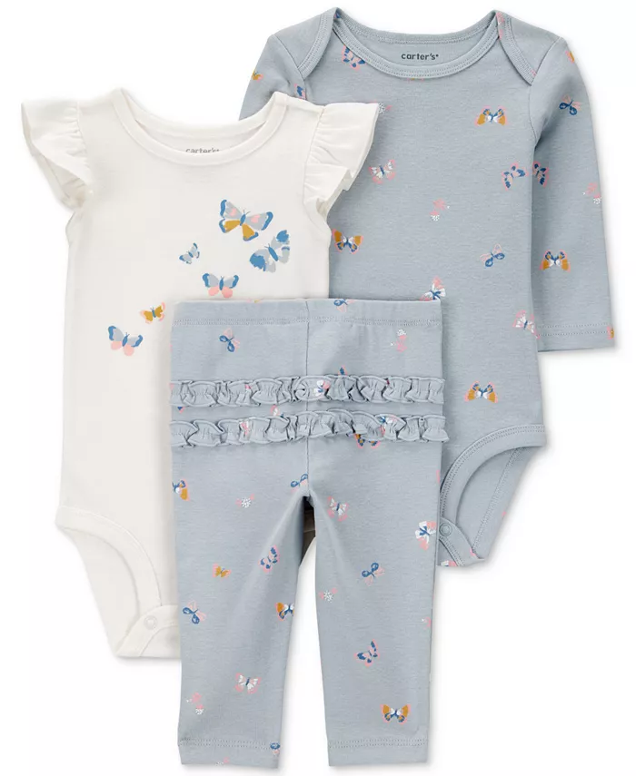 Комплект для девочки из 3 предметов "Little Character" с бабочками, хлопок Carter's, синий
Комплект для девочки из 3 предметов "Little Character" с бабочками, хлопок Carter's, синий