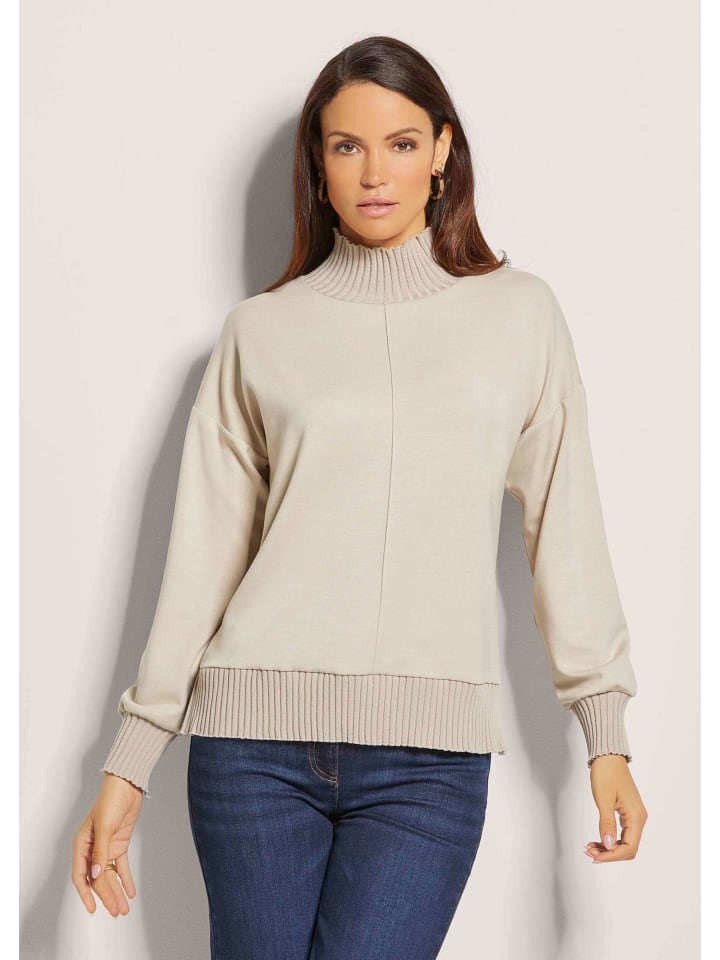 MADELEINE Толстовка с ребристыми манжетами цвета капучино
MADELEINE Толстовка с ребристыми манжетами цвета капучино