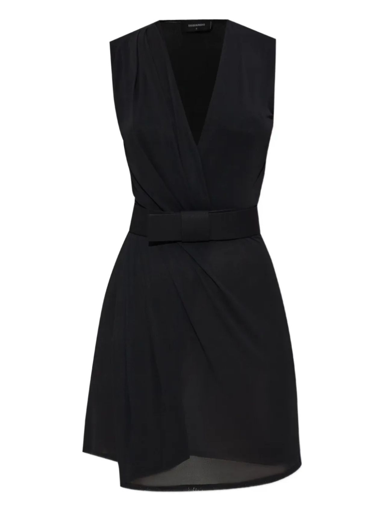 Платье DSQUARED2 с поясом-оберткой, черный 
Платье DSQUARED2 с поясом-оберткой, черный