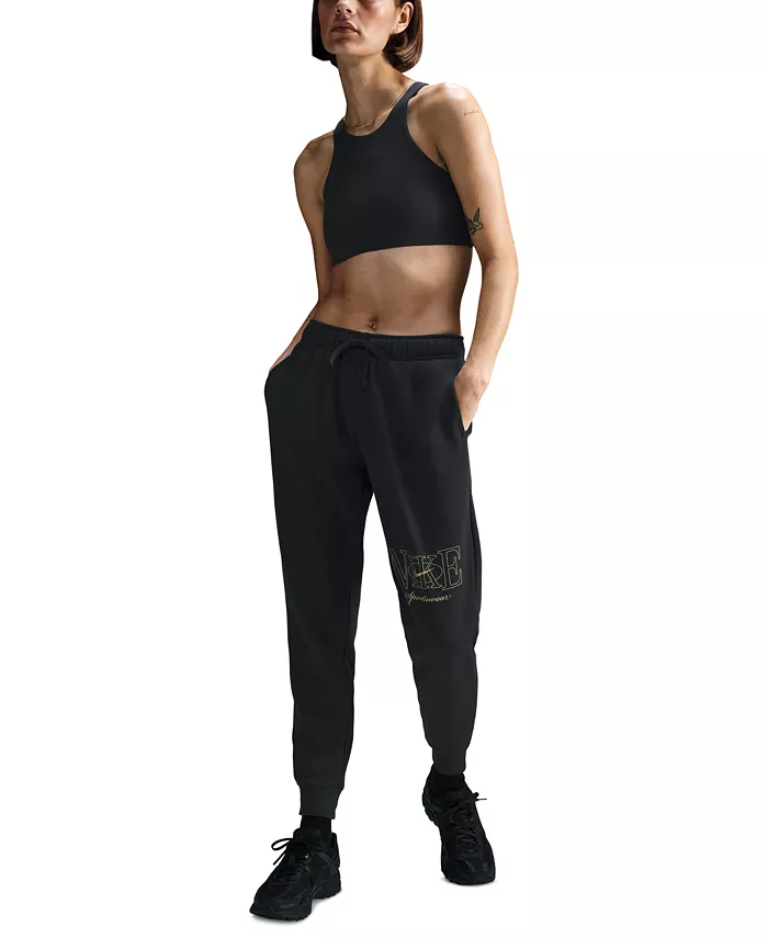 Женские джоггеры Mid-Rise Club Fleece Shine Nike, черный
Женские джоггеры Mid-Rise Club Fleece Shine Nike, черный