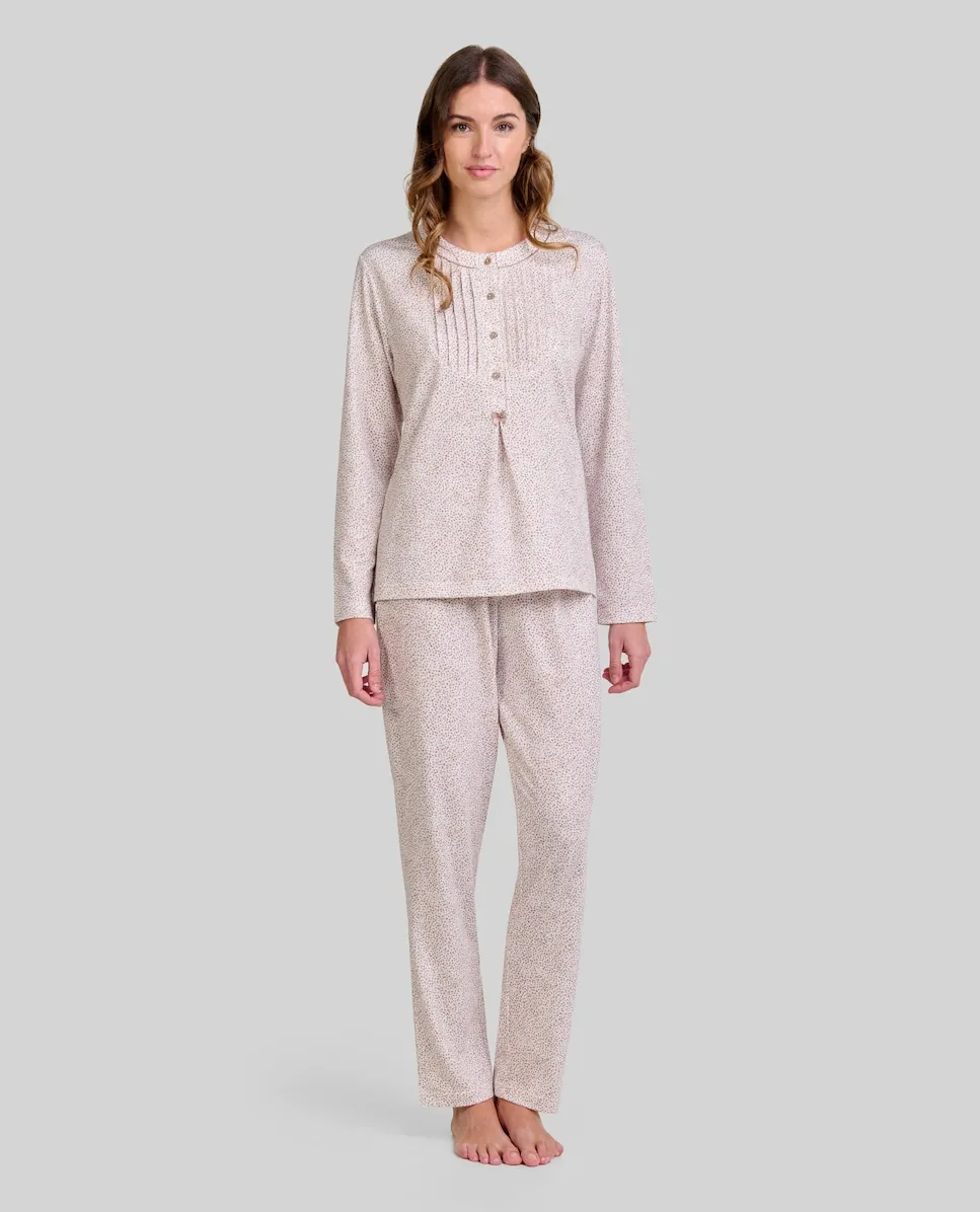 Длинная женская пижама с принтом Lohe, песочный
Длинная женская пижама с принтом Lohe, песочный