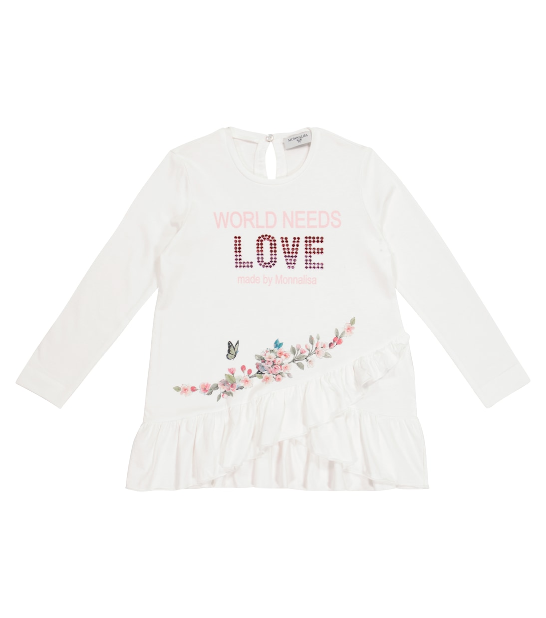 Топ из хлопкового джерси с принтом Monnalisa, кремовый
Топ из хлопкового джерси с принтом Monnalisa, кремовый