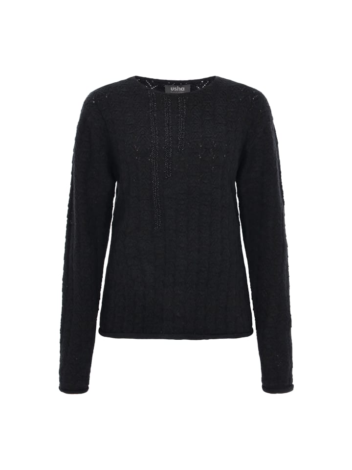 Женский свитер черного цвета usha BLACK LABEL
Женский свитер черного цвета usha BLACK LABEL