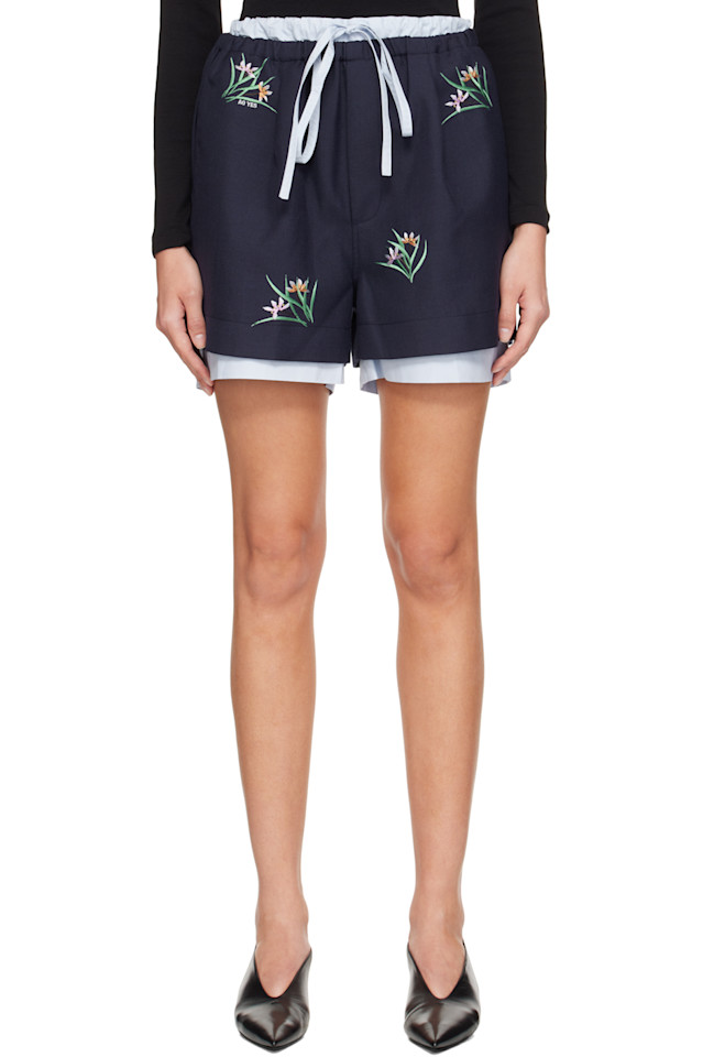 Вышитые многослойные шорты Ao Yes, темно-синий
Вышитые многослойные шорты Ao Yes, темно-синий