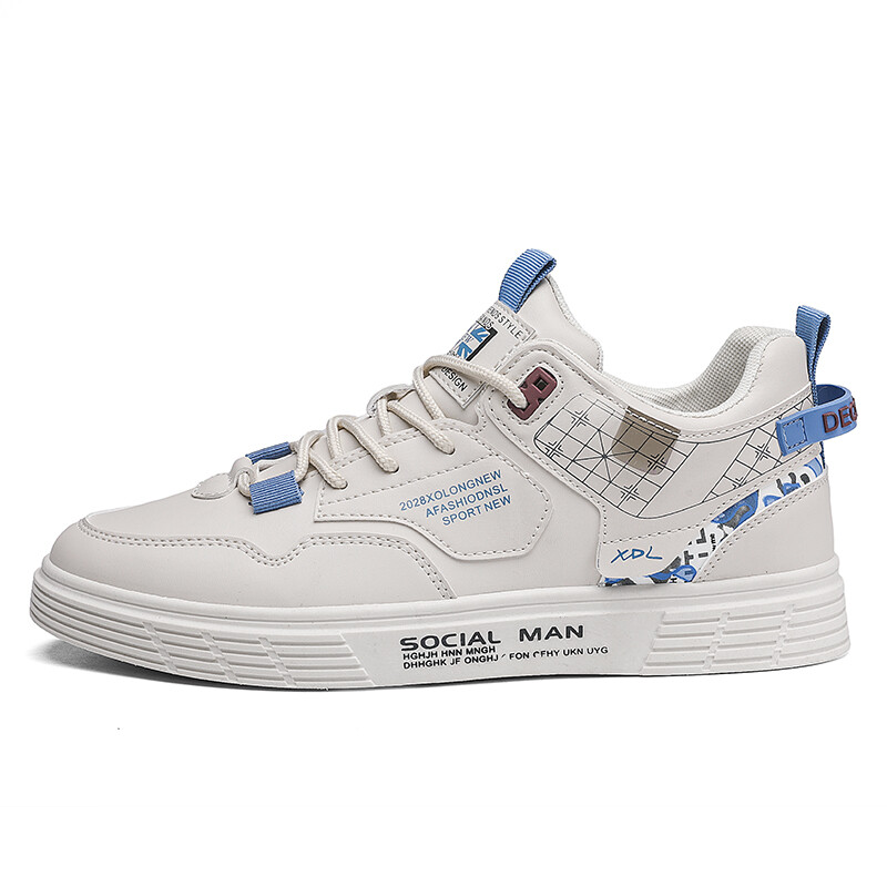 Кеды мужские, обувь для скейтбординга низкая M.M Party, бежевый/синий
Кеды мужские, обувь для скейтбординга низкая M.M Party, бежевый/синий