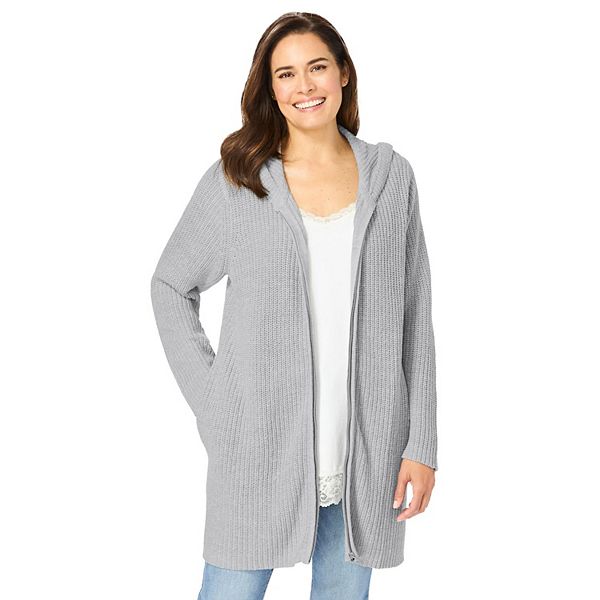 Худи-кардиган Shaker Woman Within, Heather Grey
Худи-кардиган Shaker Woman Within, Heather Grey