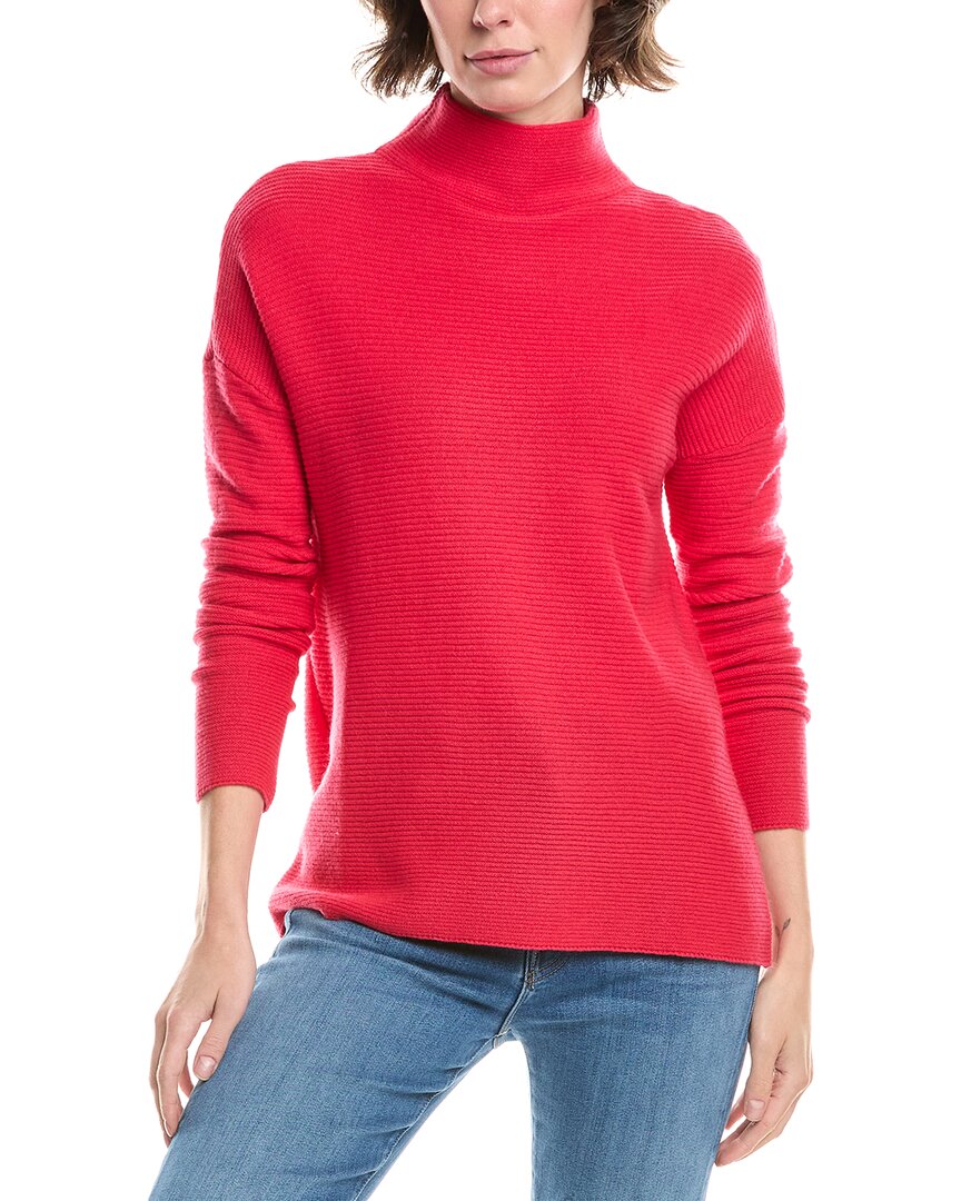 Форте Кашемир Текстурный Свободный Свитер с Воротником-воронкой Forte Cashmere, красный 
Форте Кашемир Текстурный Свободный Свитер с Воротником-воронкой Forte Cashmere, красный