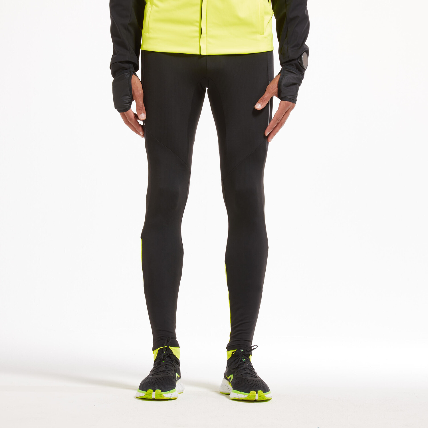 Штаны для бега длинные колготки Kiprun Warm мужские черные/желтые лимитированная серия, черный/неоновый желтый лайм
Штаны для бега длинные колготки Kiprun Warm мужские черные/желтые лимитированная серия, черный/неоновый желтый лайм