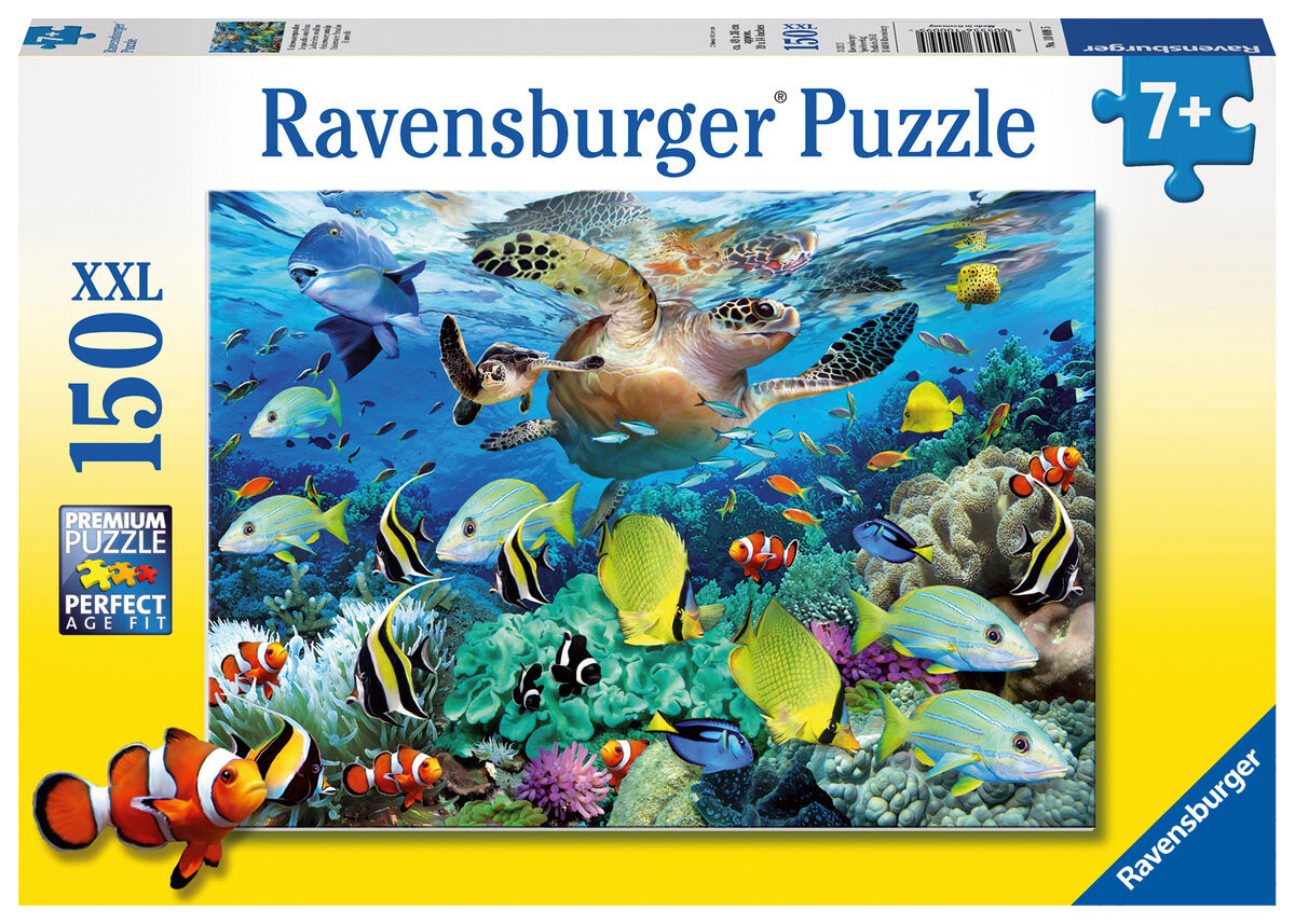 Ravensburger, пазл, XXL, Подводный рай, 150 шт.
Ravensburger, пазл, XXL, Подводный рай, 150 шт.