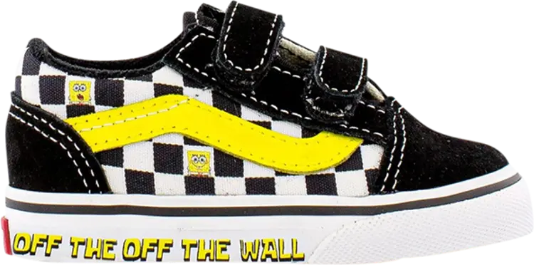 Кеды Vans SpongeBob SquarePants x Old Skool Velcro Toddler Off The Wall, черный 
Кеды Vans SpongeBob SquarePants x Old Skool Velcro Toddler Off The Wall, черный