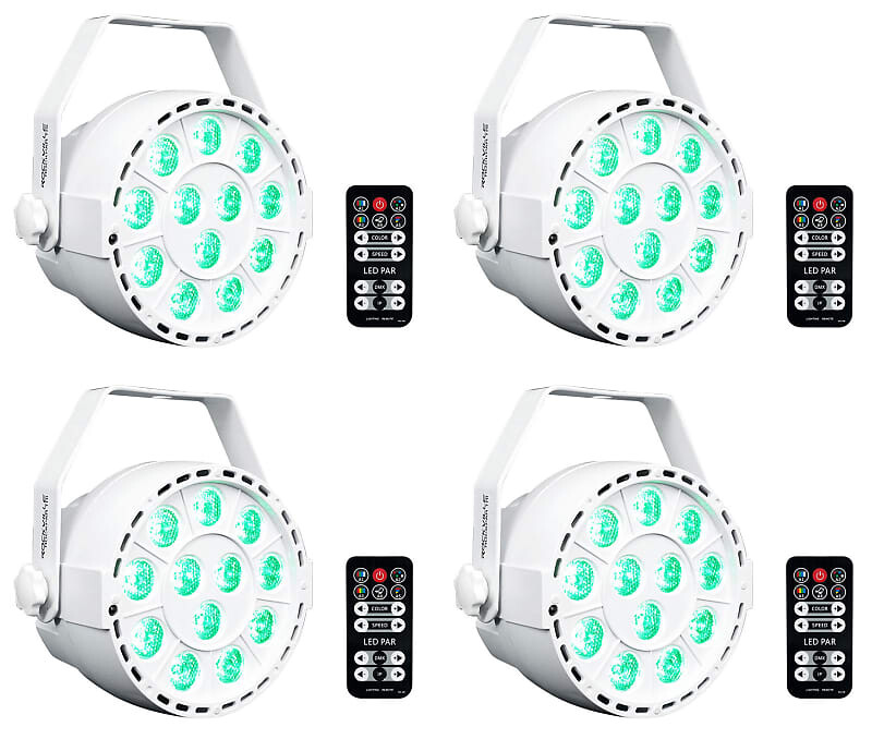 4) Rockville RockPAR TRI LED RGB Compact Par Can DJ DMX Wash Lights+Remote White (4) ROCKPAR TRI WHITE 
4) Rockville RockPAR TRI LED RGB Compact Par Can DJ DMX Wash Lights+Remote White (4) ROCKPAR TRI WHITE